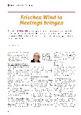 Vorschauseite 1: Frischen Wind in Meetings bringen
