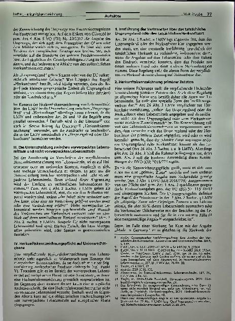 Vorschauseite 2: Grundlegendes zur verpflichtenden Herkunftskennzeichnung von Lebensmitteln*