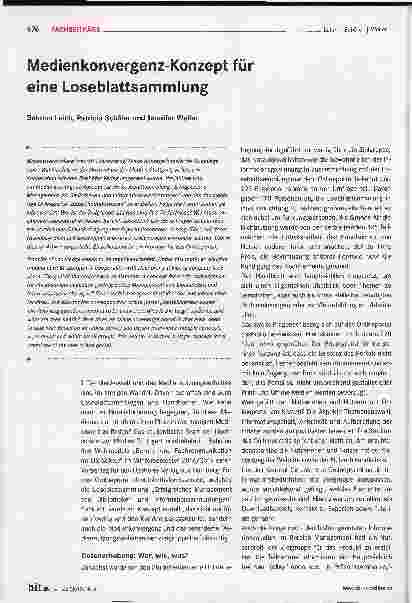 Vorschauseite 1: Medienkonvergenz-Konzept für eine Loseblattsammlung