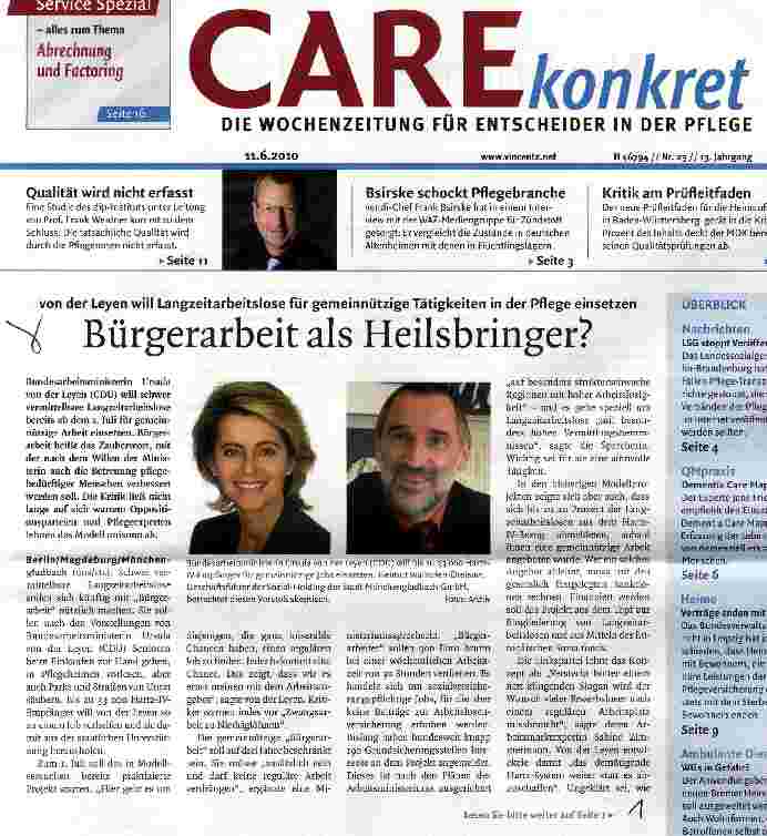 Vorschauseite 1: Bürgerarbeit als Heilsbringer?