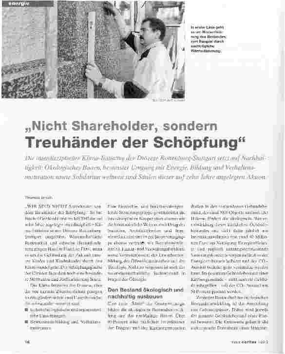 Vorschauseite 1: „Nicht Shareholder, sondern Treuhänder der Schöpfung