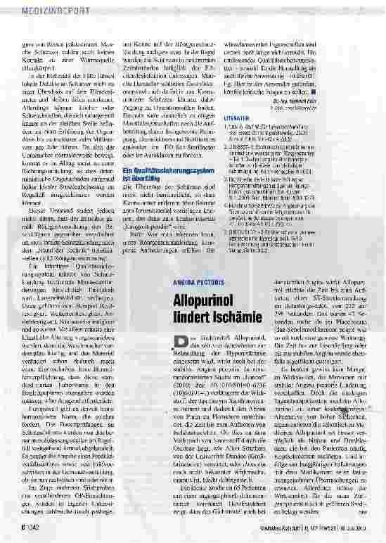 Vorschauseite 2: Gefahr unerkannter Läsionen