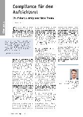 Vorschauseite 1: Compliance für den Aufsichtsrat - Ein bisher zu wenig beachtetes Thema