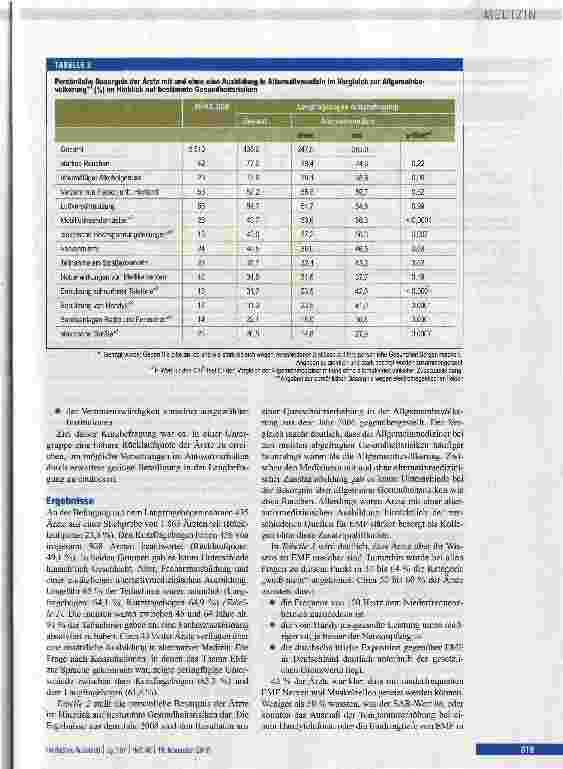 Vorschauseite 3: Wie schätzen Allgemeinmediziner die Risiken durch elektromagnetische Felder ein?