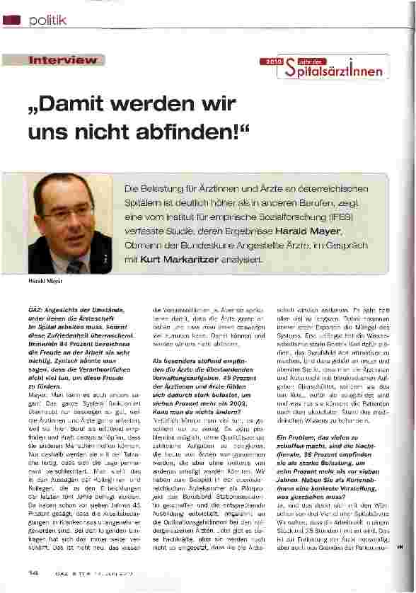 Vorschauseite 1: „Damit werden wir uns nicht abfinden!