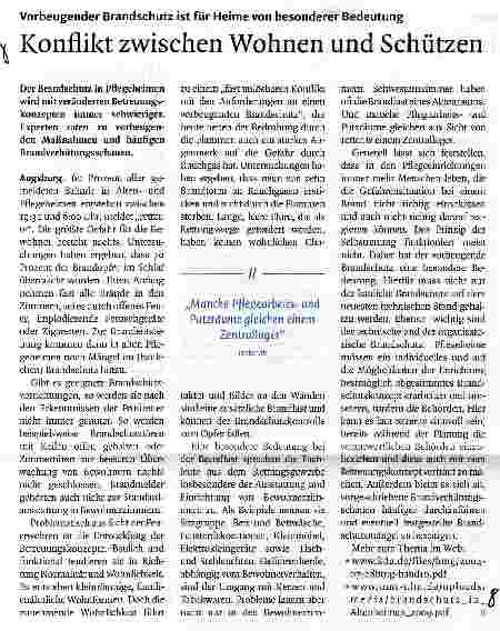 Vorschauseite 1: Konflikt zwischen Wohnen und Schützen