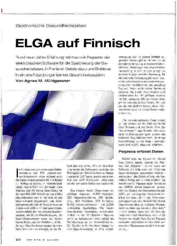 Vorschauseite 1: ELGA auf Finnisch