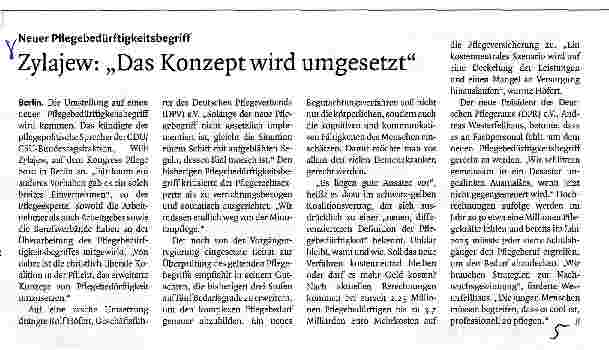Vorschauseite 1: Zylajew: „Das Konzept wird umgesetzt