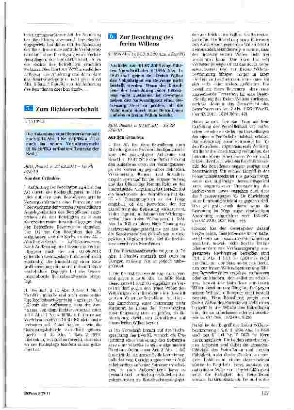 Vorschauseite 1: Zur Beachtung des freien Willens