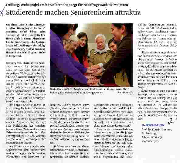 Vorschauseite 1: Studierende machen Seniorenheim attraktiv