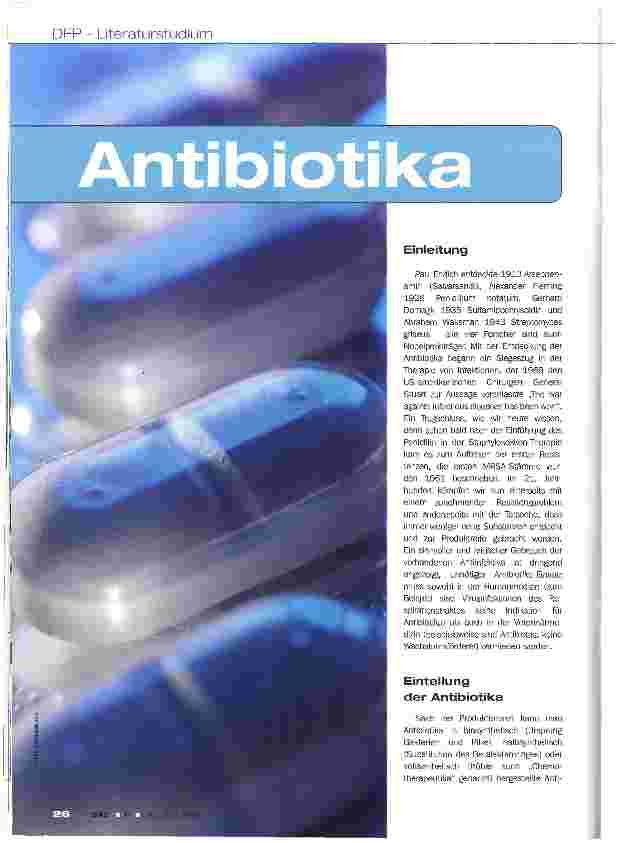Vorschauseite 1: ANTIBIOTIKA