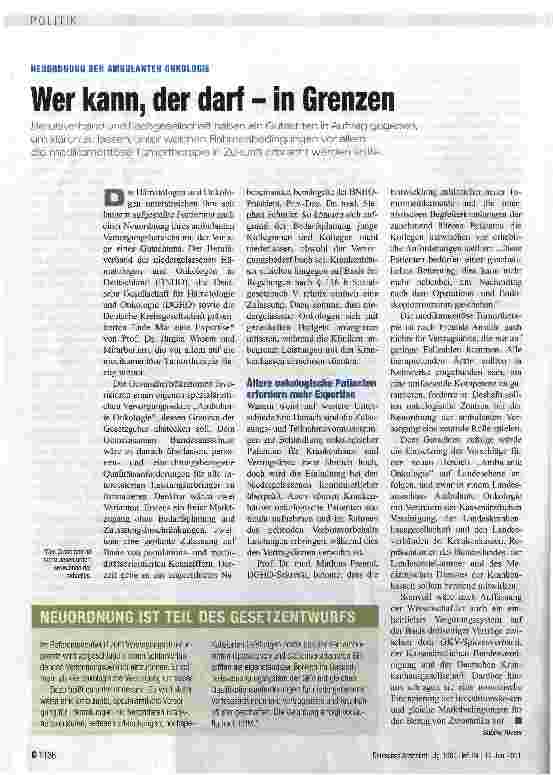 Vorschauseite 1: Wer kann, der darf - in Grenzen