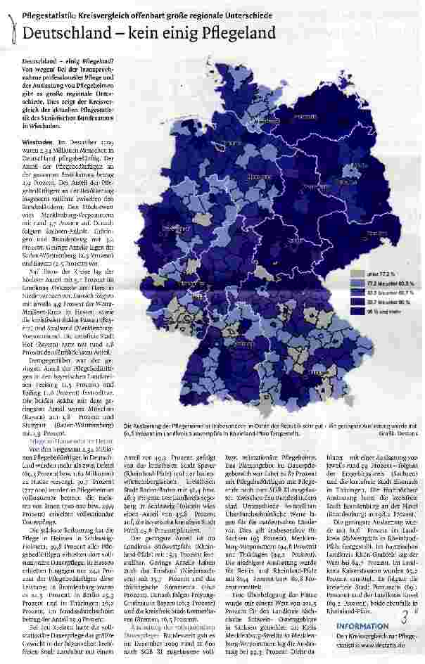 Vorschauseite 1: Deutschland - kein einig Pflegeland