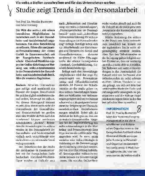 Vorschauseite 1: Studie zeigt Trends in der Personalarbeit