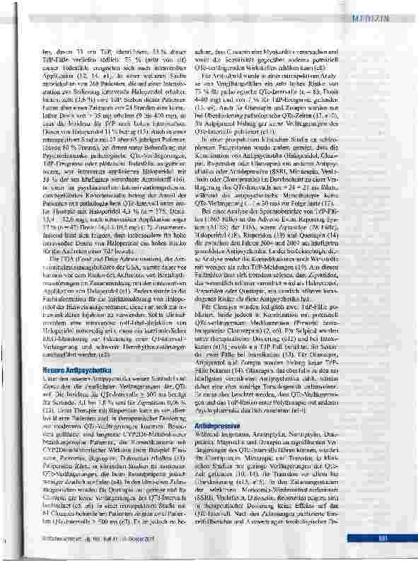 Vorschauseite 5: Psychopharmakaassoziierte QTc-Intervall-Verlängerung und Torsade de Pointes
