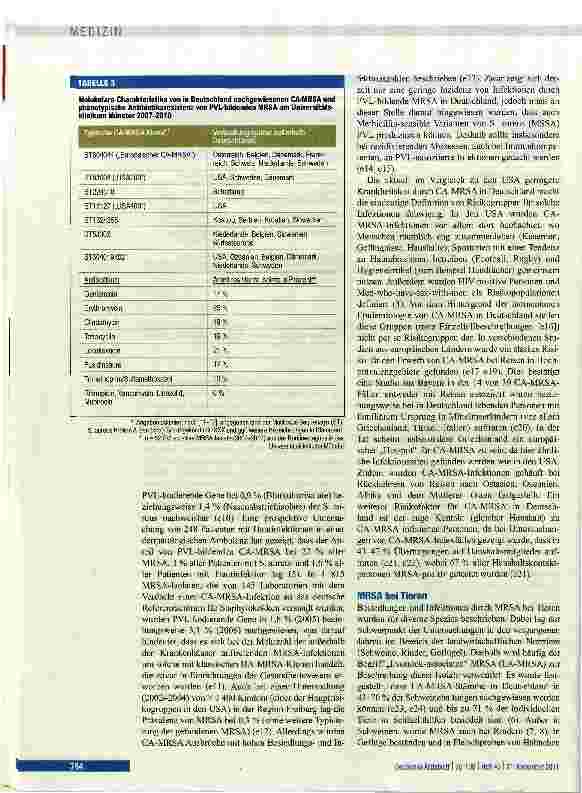 Vorschauseite 4: Methicillin-resistenter Staphylococcus aureus in Deutschland