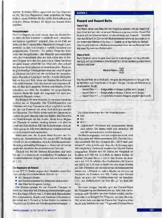 Vorschauseite 5: Überlebenszeitanalyse