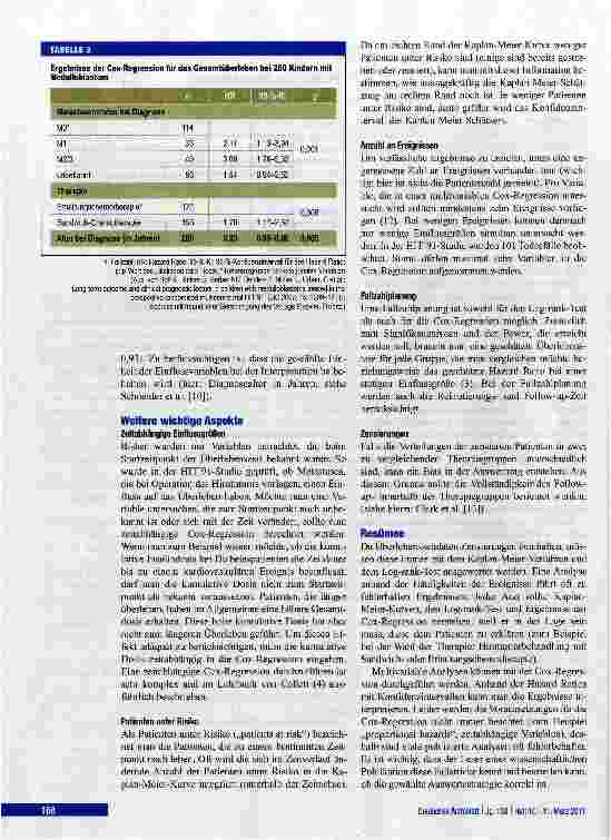 Vorschauseite 6: Überlebenszeitanalyse