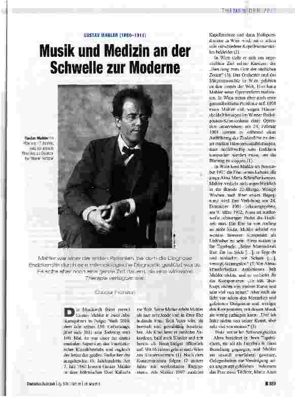 Vorschauseite 1: Musik und Medizin an der Schwelle zur Moderne