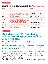 Vorschauseite 1: Digitalisierung: Wird sie durch Praxisverwaltungssysteme gefördert oder behindert?