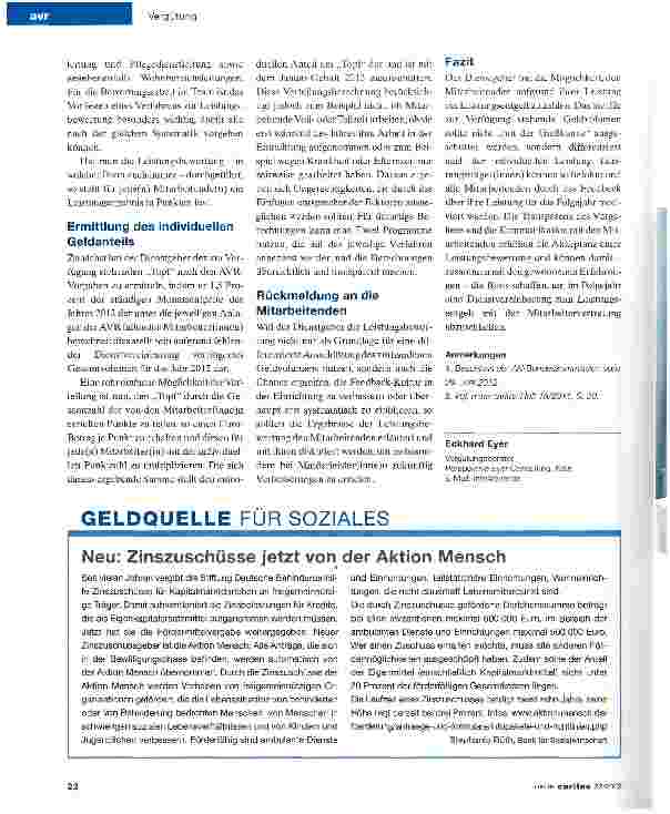 Vorschauseite 4: Leistungsentgelt 2012 nach transparenten Regeln zahlen