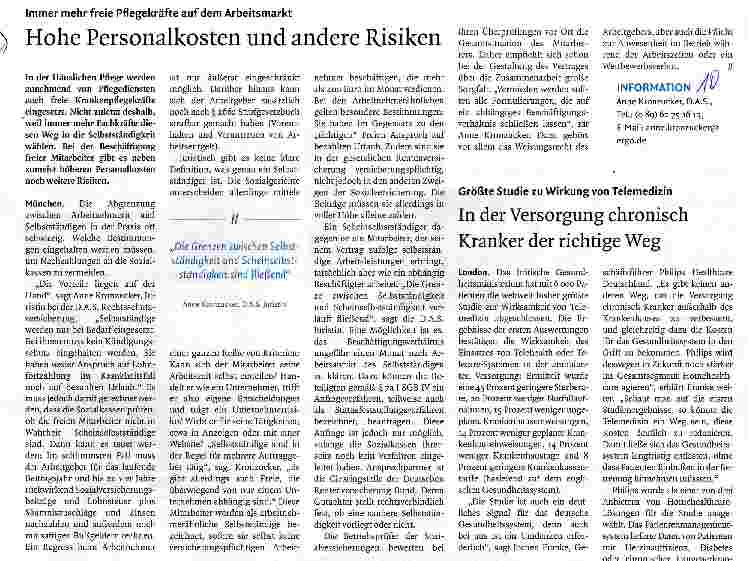 Vorschauseite 1: Hohe Personalkosten und andere Risiken