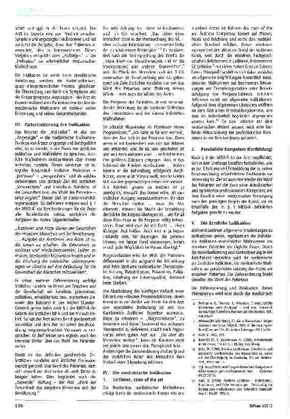 Vorschauseite 2: Die Indikation aus ärztlicher und juristischer Sicht