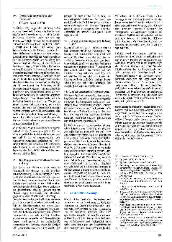 Vorschauseite 5: Die Indikation aus ärztlicher und juristischer Sicht