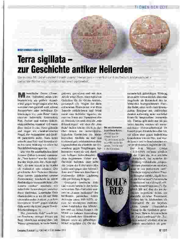 Vorschauseite 1: Terra sigillata-zur Geschichte antiker Heilerden