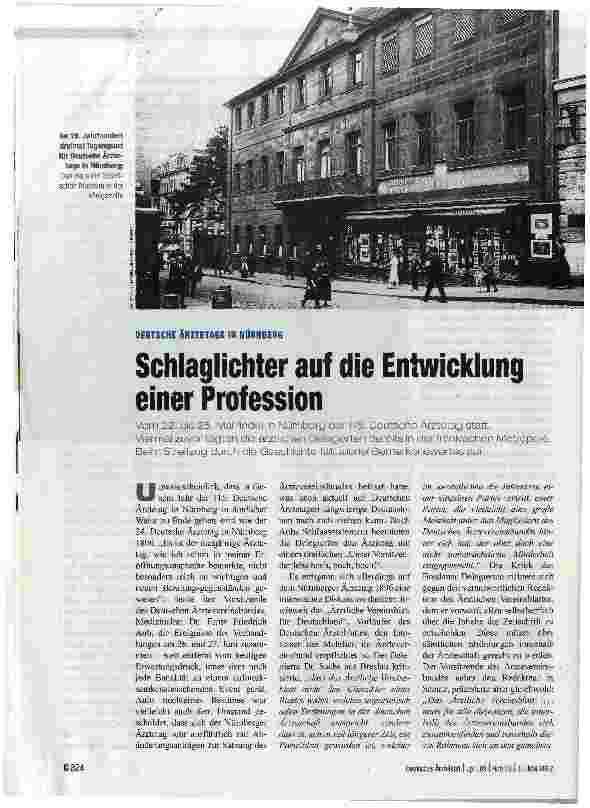Vorschauseite 1: Schlaglichter auf die Entwicklung einer Profession