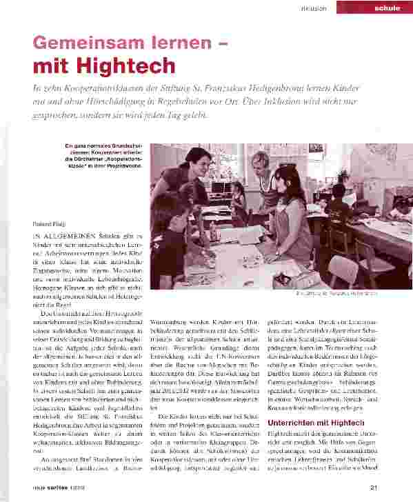 Vorschauseite 1: Gemeinsam lernen - mit Hightech