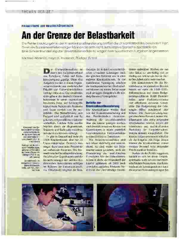 Vorschauseite 1: An der Grenze der Belastbarkeit