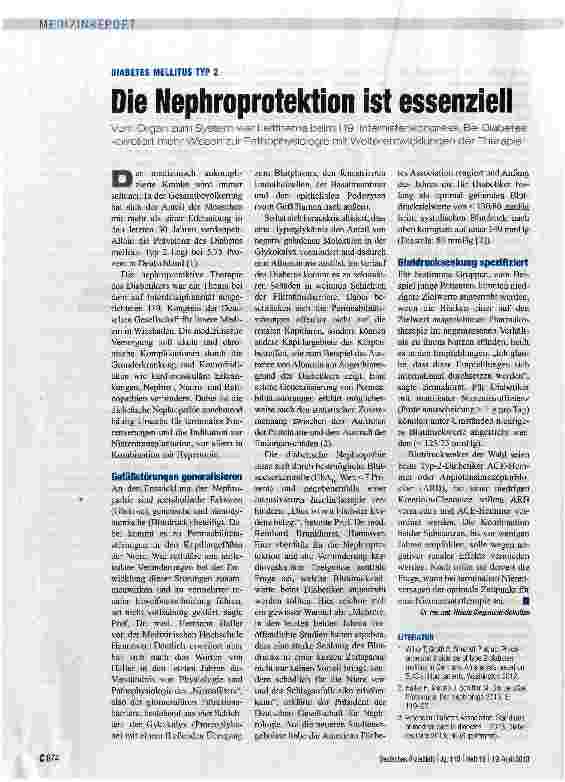 Vorschauseite 1: Die Nephroprotektion ist essenziell