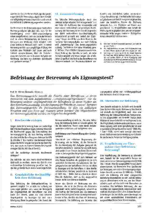 Vorschauseite 3: Schutz betreuter Menschen vor faktischer Wohnungsaufgabe - Gesetzliche Regelungen und verfassungsrechtliche Anforderungen
