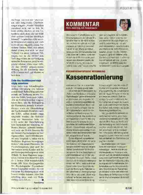 Vorschauseite 2: Besonders hohe Krankheitslast