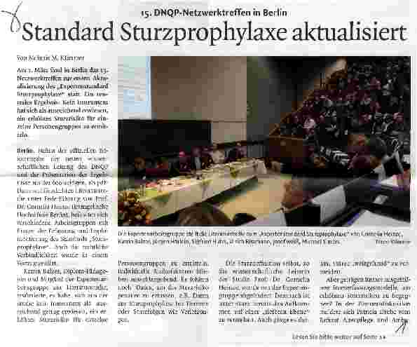 Vorschauseite 1: Standard Sturzprophylaxe aktualisiert