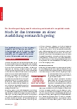 Vorschauseite 1: Noch ist das Interesse an einer Ausbildung erstaunlich gering.
