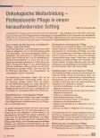 Vorschauseite 1: Onkologische Weiterbildung - Professionelle Pflege in einem herausfordernden Setting