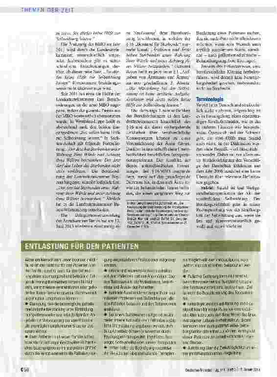 Vorschauseite 2: Hilfe beim Sterben - keine Hilfe zum Sterben