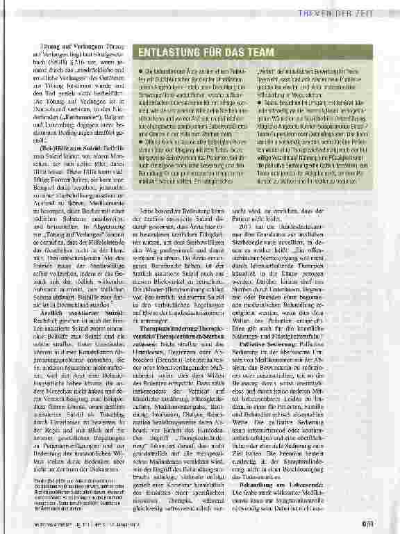 Vorschauseite 3: Hilfe beim Sterben - keine Hilfe zum Sterben