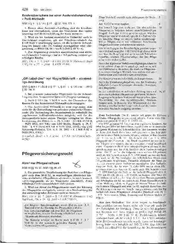Vorschauseite 1: PflegeversicherungsrechtAbruf von Pflegeeinsätzen