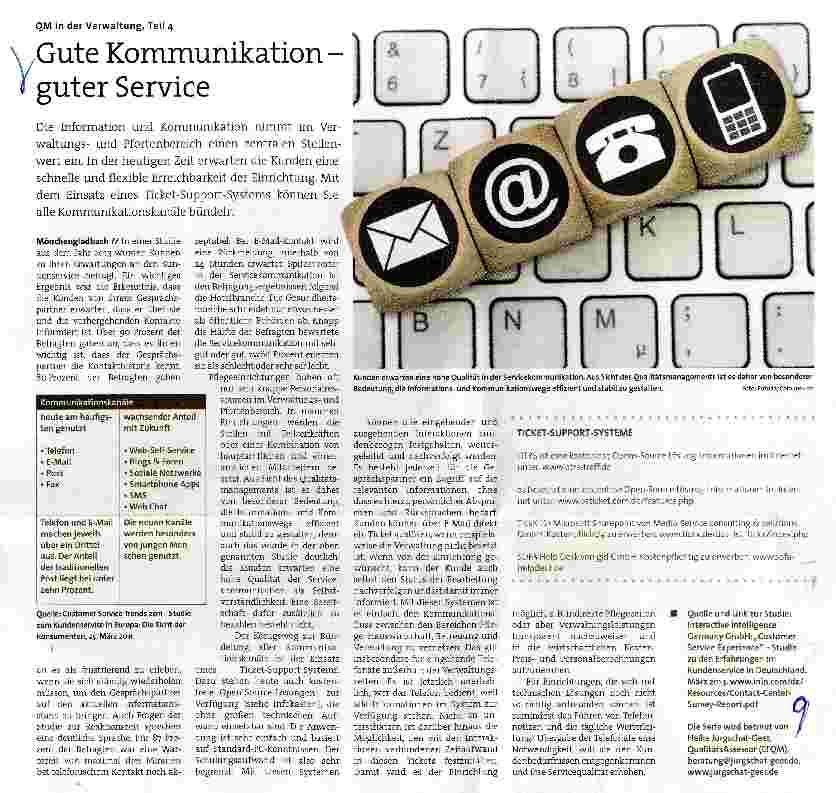 Vorschauseite 1: QM in der Verwaltung, Teil 4 Gute Kommunikation - guter Service