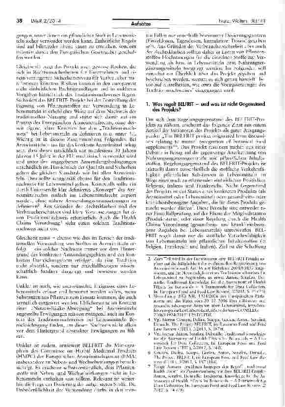 Vorschauseite 2: BELFRIT - Eine (multi)nationale Initiative zur Koordinierung von Stofflisten -Vorbild für Europa