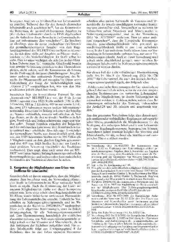 Vorschauseite 4: BELFRIT - Eine (multi)nationale Initiative zur Koordinierung von Stofflisten -Vorbild für Europa