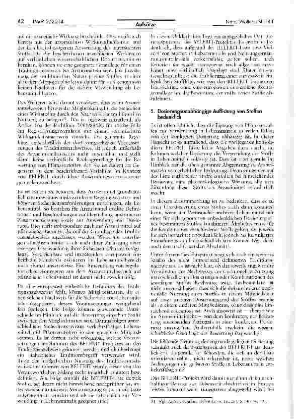 Vorschauseite 6: BELFRIT - Eine (multi)nationale Initiative zur Koordinierung von Stofflisten -Vorbild für Europa