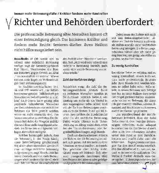 Vorschauseite 1: Richter und Behörden überfordert