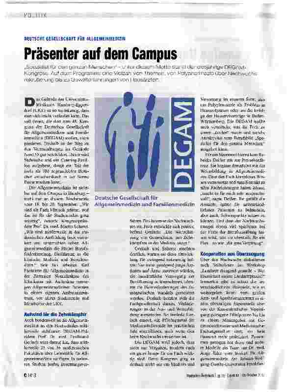 Vorschauseite 1: Präsenter auf dem Campus