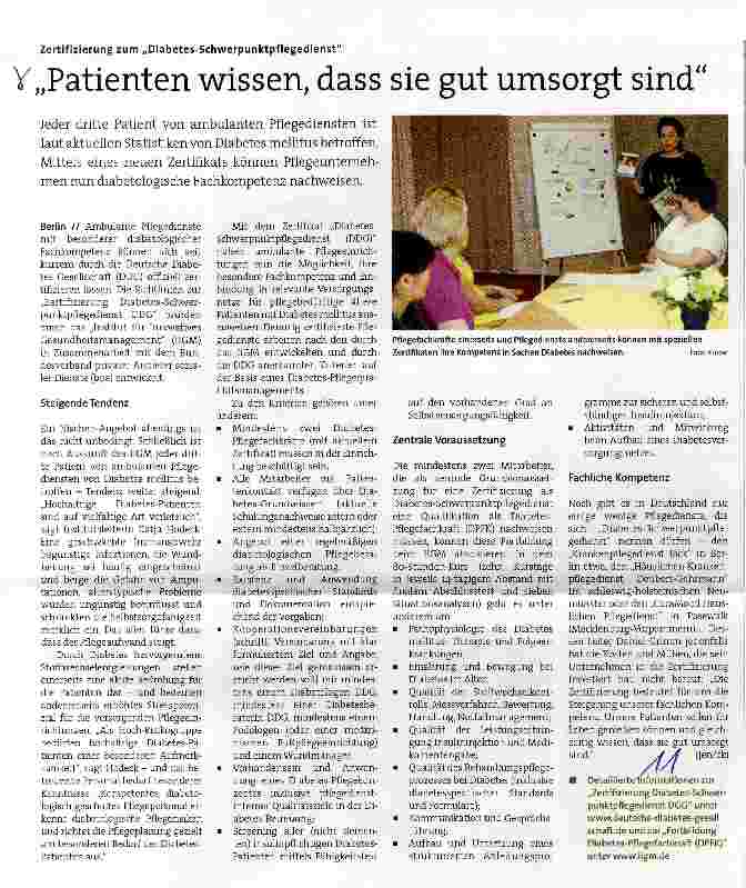 Vorschauseite 1: Patienten wissen, dass sie gut umsorgt sind