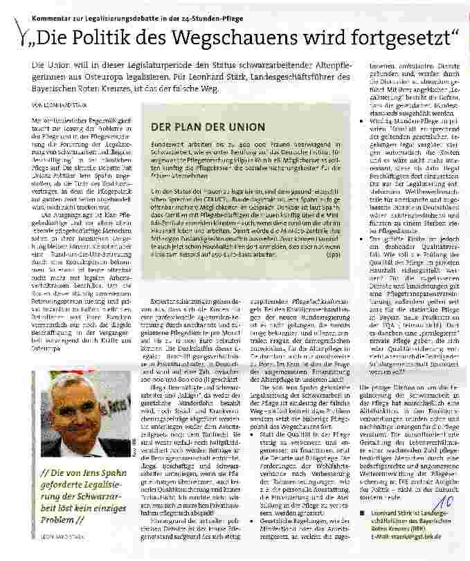Vorschauseite 1: Die Politik des Wegschauens wird fortgesetzt