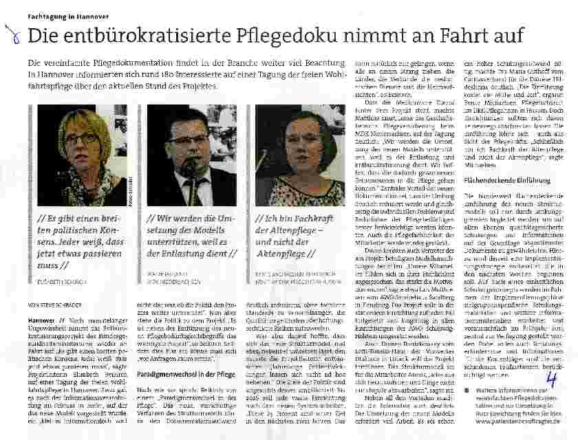 Vorschauseite 1: Die entbürokratisierte Pflegedoku nimmt an Fahrt auf